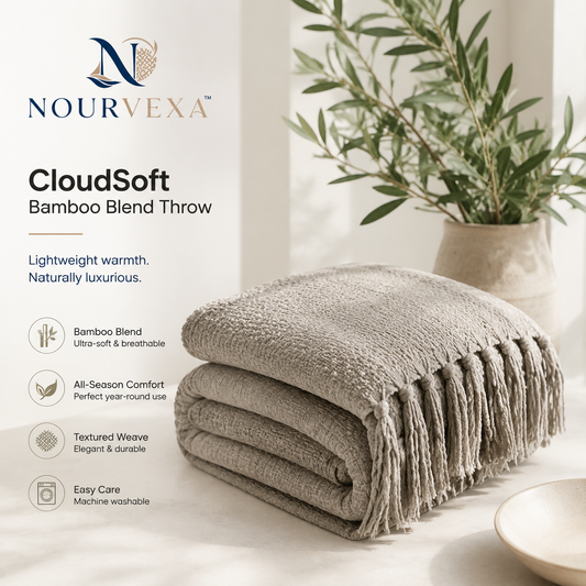 Nourvexa™ CloudSoft Bamboo Blend Throw